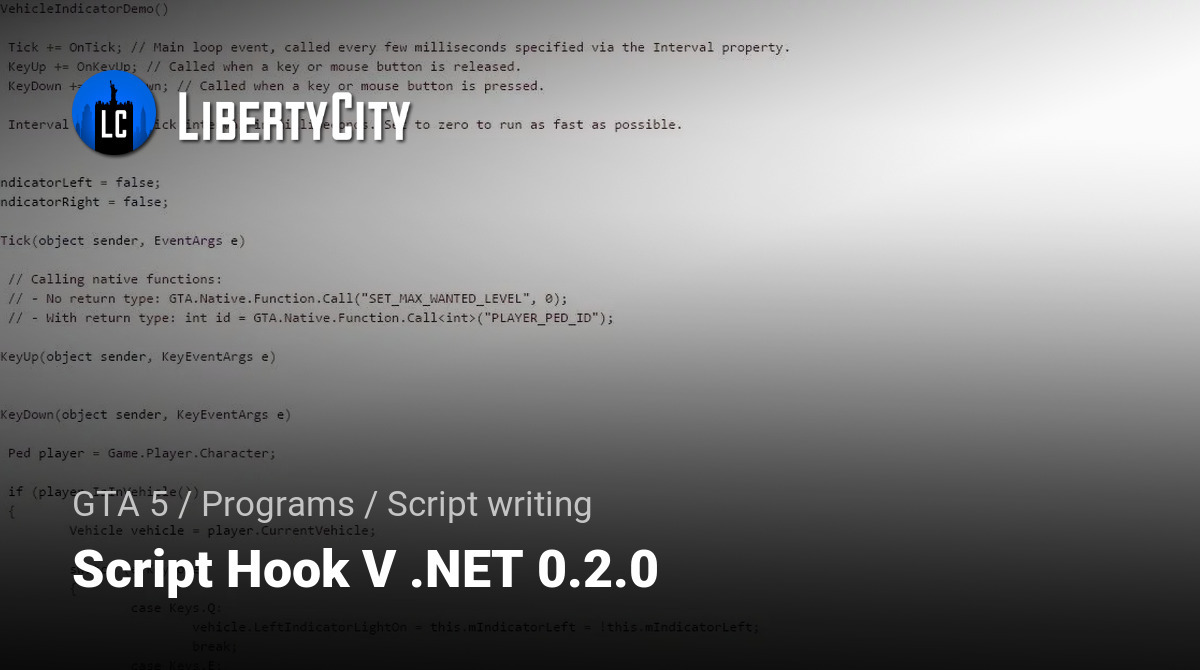 Script Hook V .NET 0.2.0
