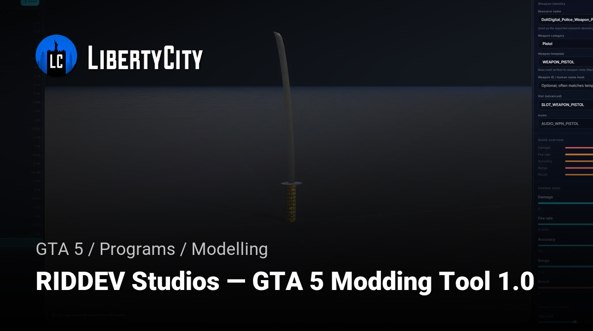 RIDDEV Studios — GTA 5 Modding Tool 1.0
